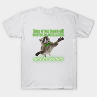 Very Cool Raccoon Funny Silly Goofy T-Shirt